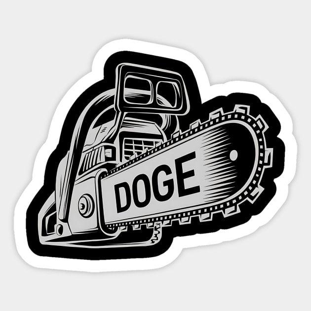 DOGE Chainsaw D.O.G.E Saw Sticker by ArtistTee ⭐⭐⭐⭐⭐